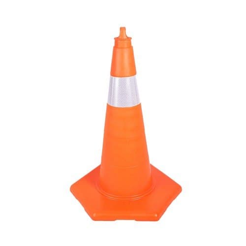 52 cm Kırılmaz Trafik Konisi (Tek Reflektifli)