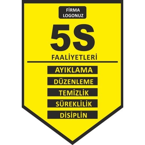 5S Faaliyetleri Levhası 25x35 cm