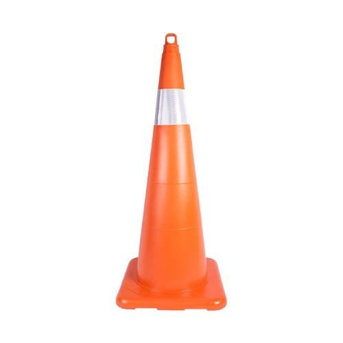 90 cm Kırılmaz Trafik Konisi Eko 2,4 Kg  (Tek Reflektifli)