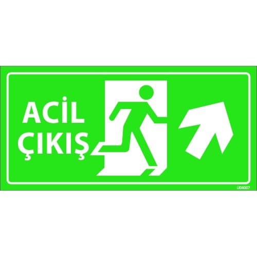Acil Çıkış  Levhası 12x24 cm