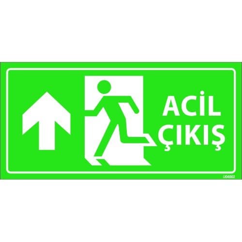 Acil Çıkış  Levhası 12x24 cm