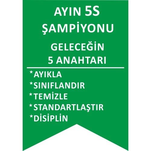 Ayın 5S Şampiyonu Geleceğin 5 Anahtarı Levhası 25x35 cm