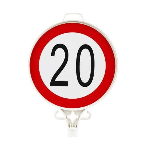 Azami Hız Sınırlaması 20 KM Uyarı Levhası (Tek Yönlü)