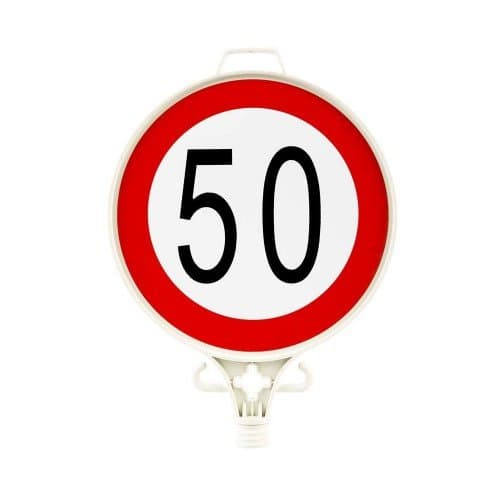 Azami Hız Sınırlaması 50 KM Uyarı Levhası (Tek Yönlü)