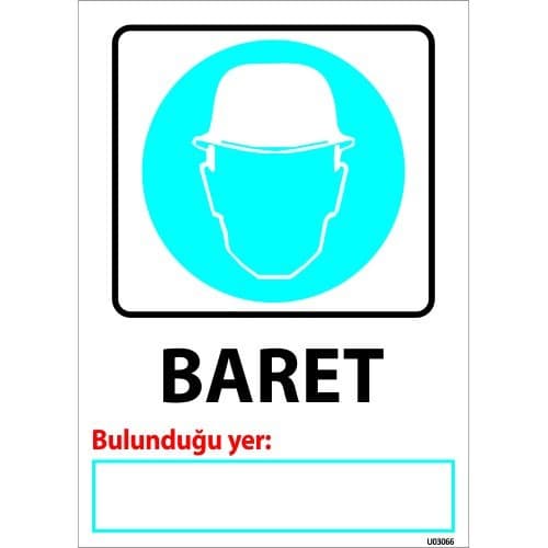 Baret Levhası 25x35 cm