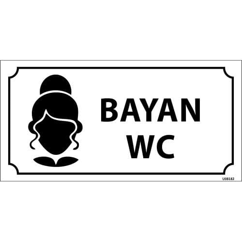 Bayan WC Levhası 12x24 cm