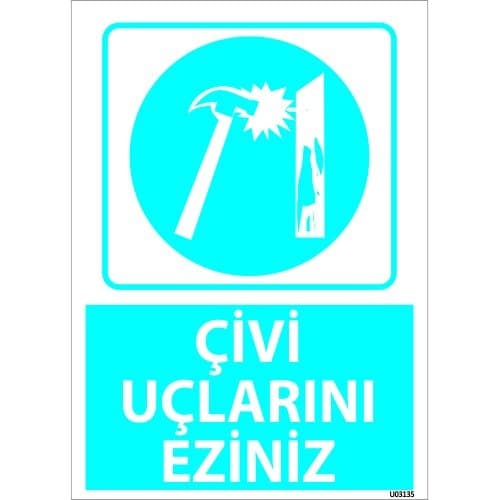 Çivi Uçlarını Eziniz Levhası 25x35 cm
