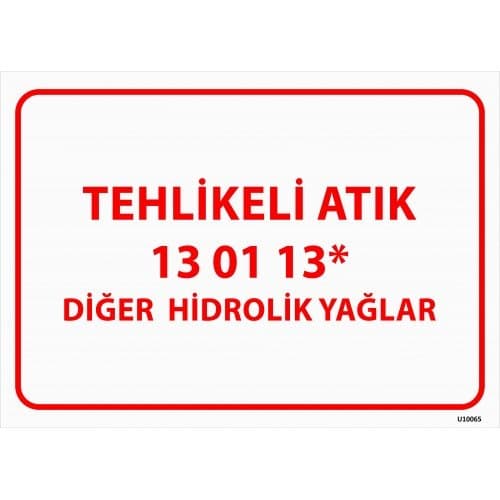 Diğer Hidrolik Yağlar Levhası 25x35 cm