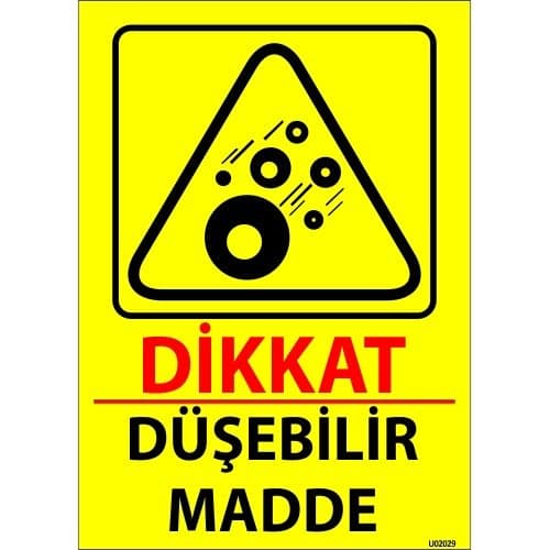 Dikkat Düşebilir Madde Levhası 25x35 cm