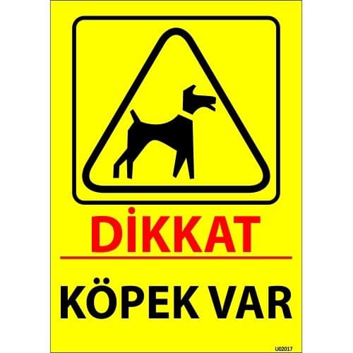 Dikkat Köpek Var Levhası 25x35 cm
