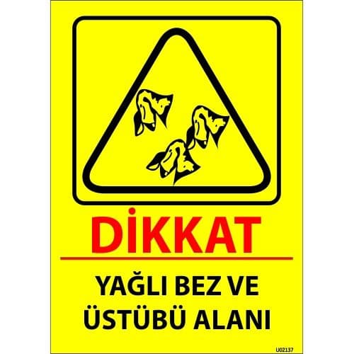 Dikkat Yağlı Bez Ve Üstübü Alanı Levhası 25x35 cm