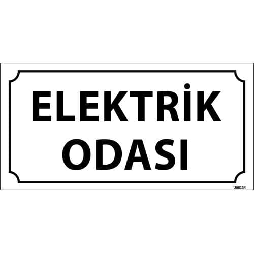 Elektrik Odası Levhası 12x24 cm