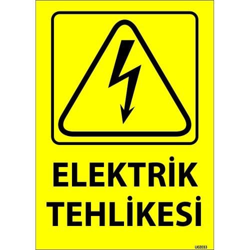 Elektrik Tehlikesi Levhası 25x35 cm