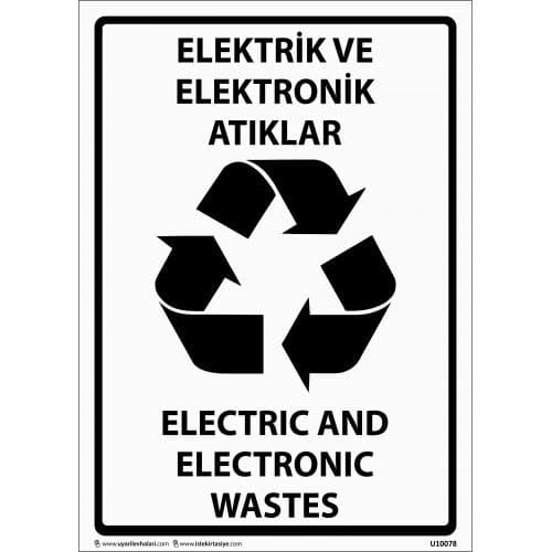 Elektrik Ve Elektronik Atıklar Levhası 25x35 cm