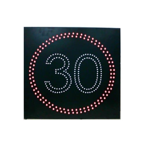 Elektrikli LED'li Azami Hız Sınırı Levhası 60 x 60 cm