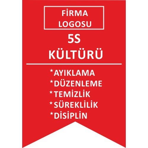 Firma Logosu 5S Kültürü Levhası 25x35 cm