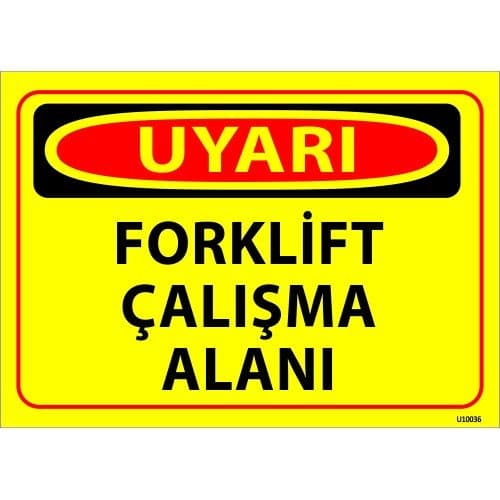 Forklift Çalışma Alanı Levhası 25x35 cm