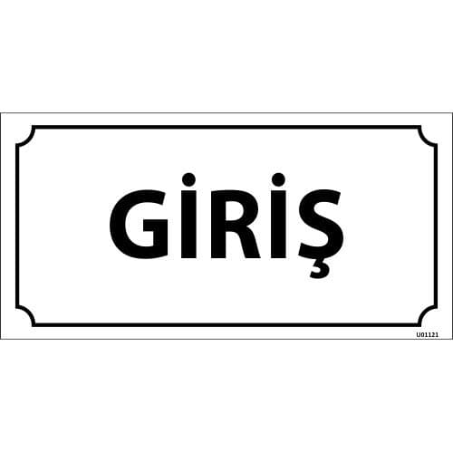 Giriş Levhası 12x24 cm