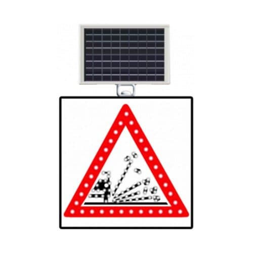 Güneş Enerjili (Solar) Ledli Gevşek Zeminli Yol Levhası 60x60 cm