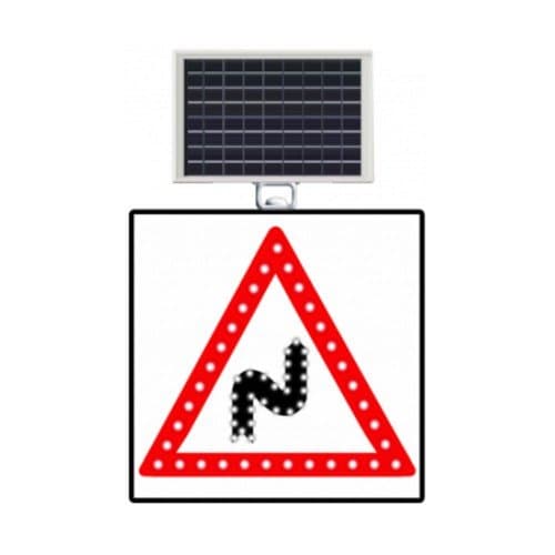 Güneş Enerjili (Solar) Ledli Sağa Devamlı Viraj 60x60 cm