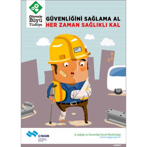 Güvenliğini Sağlama Al Her Zaman Kal Levhası 25x35 cm