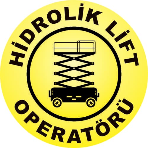 Hidrolik Lift Operatörü Levhası 25x35 cm