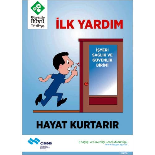 İlk Yardım Hayat Kurtarır Levhası 25x35 cm