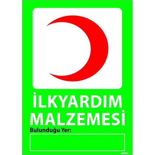 İlk Yardım Malzemesi Levhası 25x35 cm