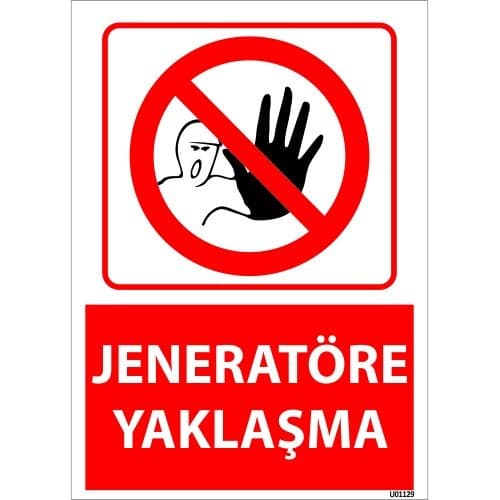 Jeneratöre Yaklaşma Levhası 25x35 cm