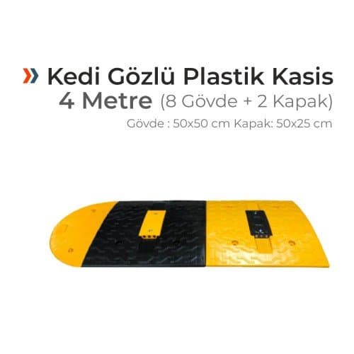 Kedi Gözlü Plastik Kasis Seti (4 Metre)