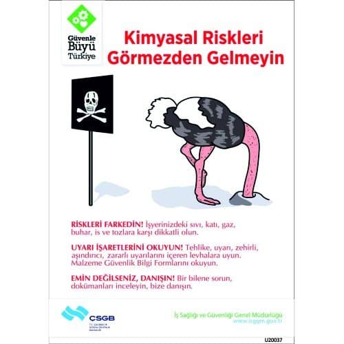 Kimyasal Riskleri Görmezden Gelmeyin Levhası 25x35 cm