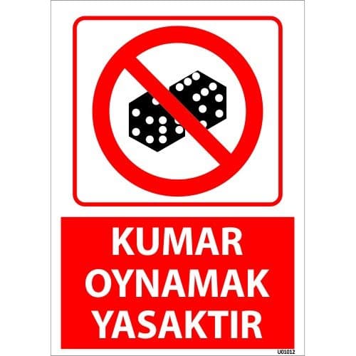 Kumar Oynamak Yasaktır Uyarı Levhası 25x35 cm