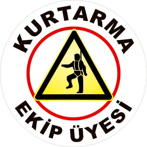 Kurtarma Ekip Üyesi Levhası 25x35 cm