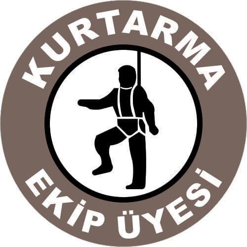 Kurtarma Ekip Üyesi Levhası 25x35 cm