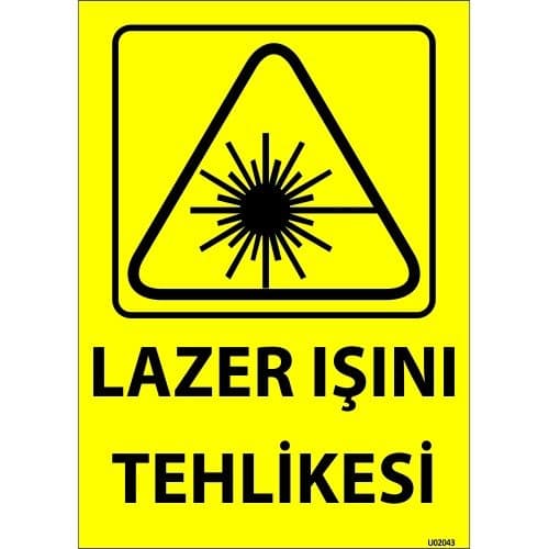 Lazer Işını Tehlikesi Levhası 25x35 cm