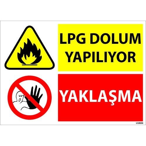 LPG Dolum Yapılıyor Yaklaşma Levhası 25x35 cm
