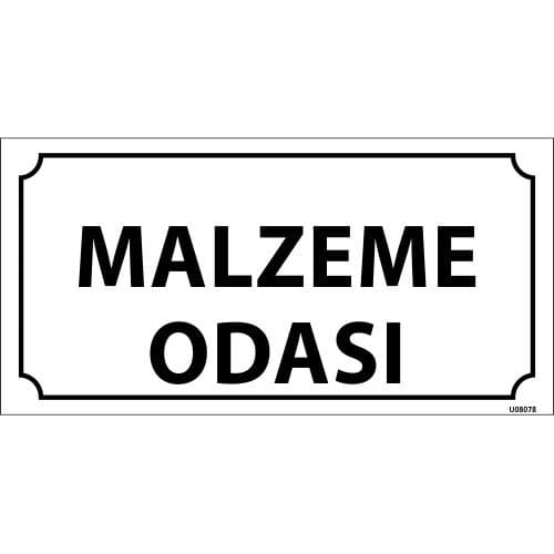 Malzeme Odası Levhası 12x24 cm