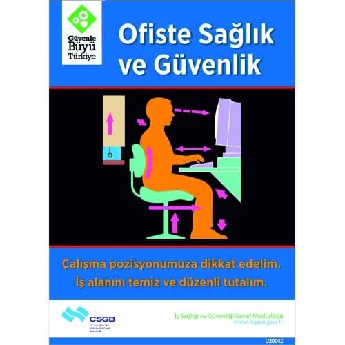 Ofiste Sağlık Ve Güvenlik Levhası 25x35 cm