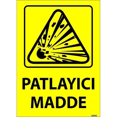 Patlayıcı Madde Levhası 25x35 cm