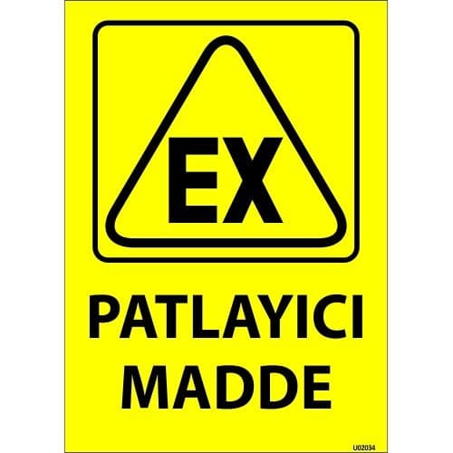 Patlayıcı Madde Levhası 25x35 cm