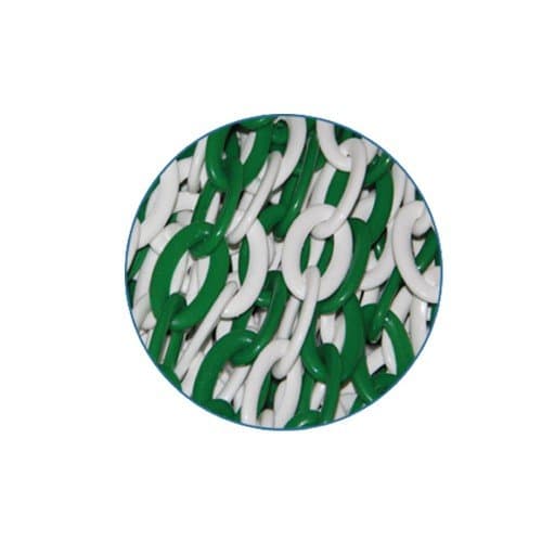 Plastik Zincir 8mm x 25 Metre Yeşil Beyaz