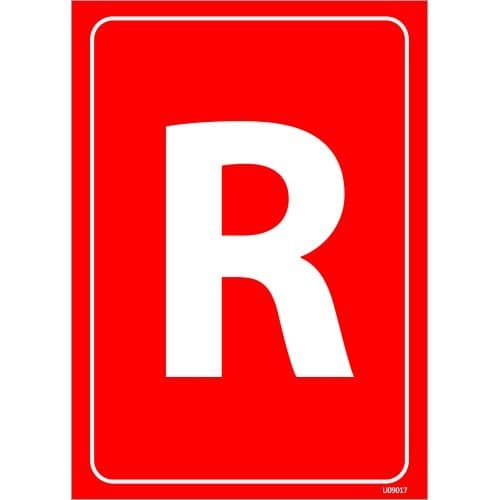 R Levhası 25x35 cm