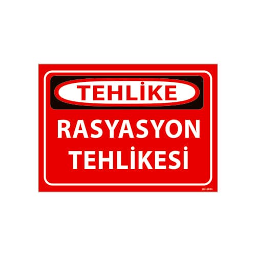 Rasyasyon Tehlikesi Uyarı Levhası 25x35 cm