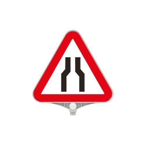 Sağdan Soldan Daralan Yol Üçgen Uyarı Levha 390mm