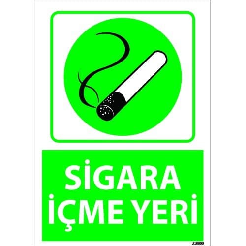 Sigara İçme Yeri Levhası 25x35 cm