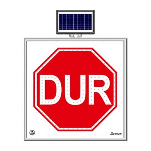 Solar Ledli Yol Bakim Levhasi(100X100Cm) Dur