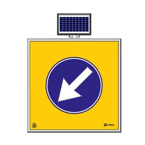Solar Ledli Yol Bakim Levhasi (100X100Cm) Sol Yön
