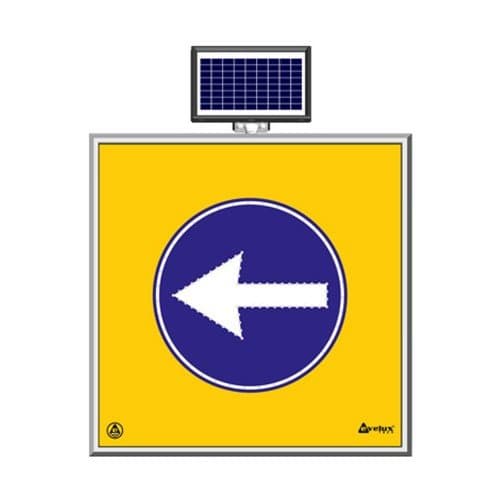 Solar Ledli Yol Bakim Levhasi(100X100Cm) Soldan Gidiniz