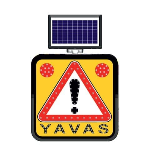Solar Ledli Yol Bakim Levhasi (60X60Cm) Yavaş