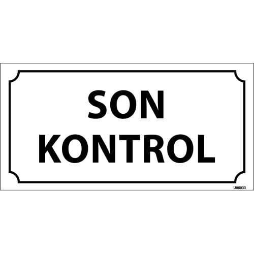 Son Kontrol Levhası 12x24 cm
